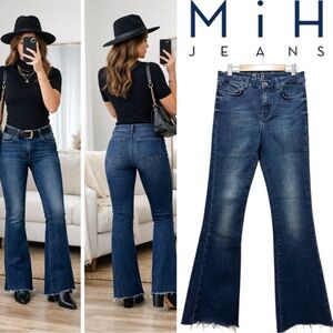 069 M.i.h Jeans | NWOT UK High Rise Bodycon Marrakesh Flare Blue Jean (size 28)
